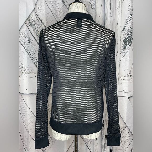 Victoria’s Secret Sport Mesh Fishnet Black Zip Jacket S - Picture 3 of 5